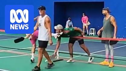 Amid Growing Popularity As Announced By SFIA That The Pickle Ball Continues To Be The Fastest Growing Sport In America. Pickleball Match Turns Into Boxing Ring As Player Gives Brutal Face Kick To Opponent.