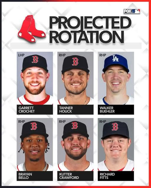 PROJECTED ROTATION: Red Sox Unveils Projected Rotation, After Acquisition Of Former World Series Champion Walker Buelher To A One Year Deal.